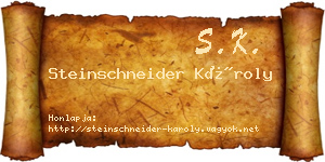 Steinschneider Károly névjegykártya