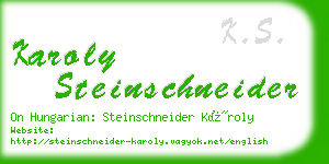 karoly steinschneider business card